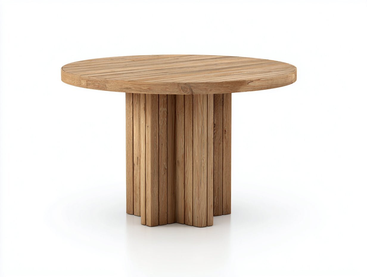 Table de jardin - Bois - 125x125x74 cm - Bois naturel - Style épuré
