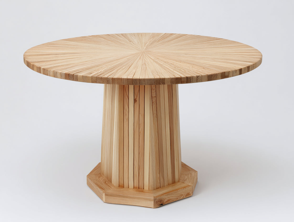 Table de jardin - Bois - 152x152x75 cm - Bois naturel - Style scandinave