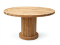 Table de jardin - Bois - 146x146x76 cm - Bois naturel - Style classique