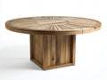 Table de jardin - Bois - 150x150x76 cm - Bois naturel - Style contemporain